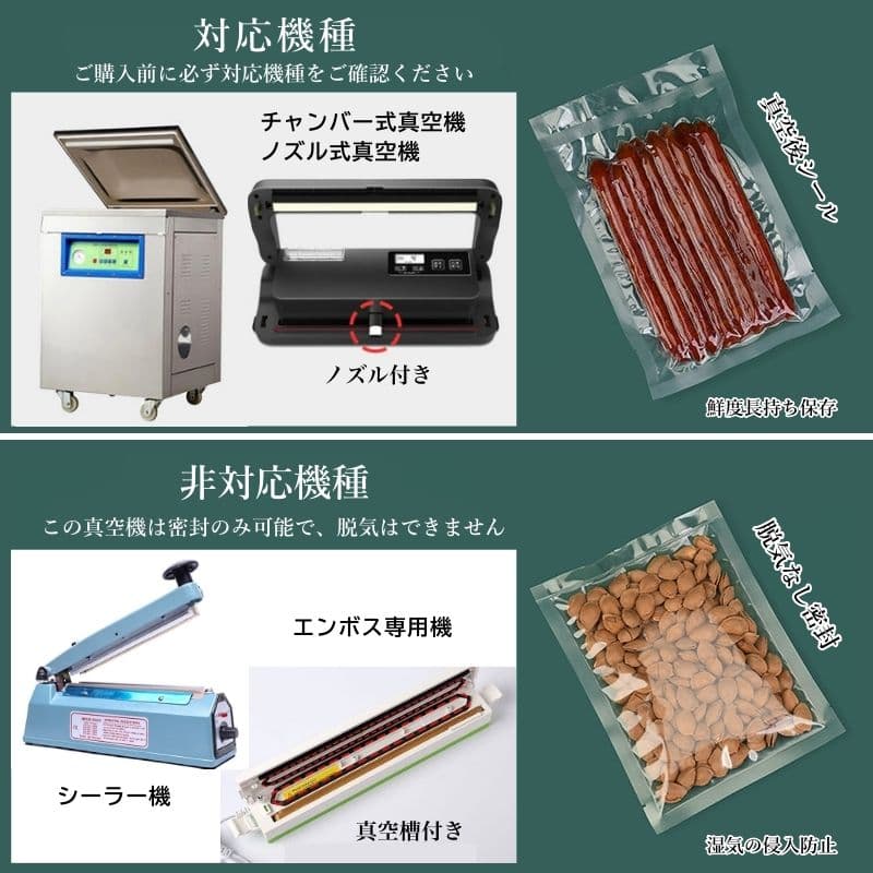 ナイロンポリ袋 真空パック袋 真空パック機専用袋 200×300㎜ 1400枚