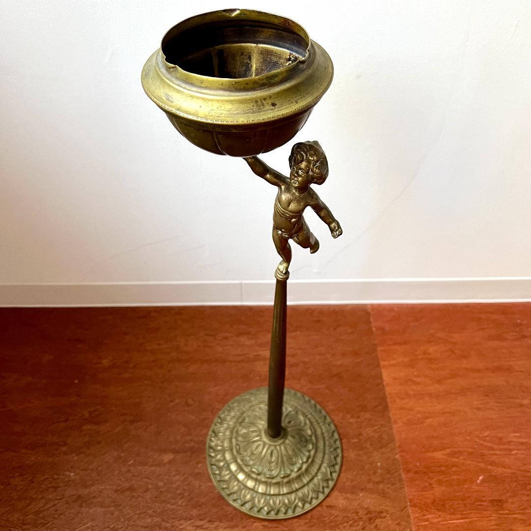 灰皿 スタンド灰皿 フランス製 アールヌーボー ロココ調 アンティーク レトロ