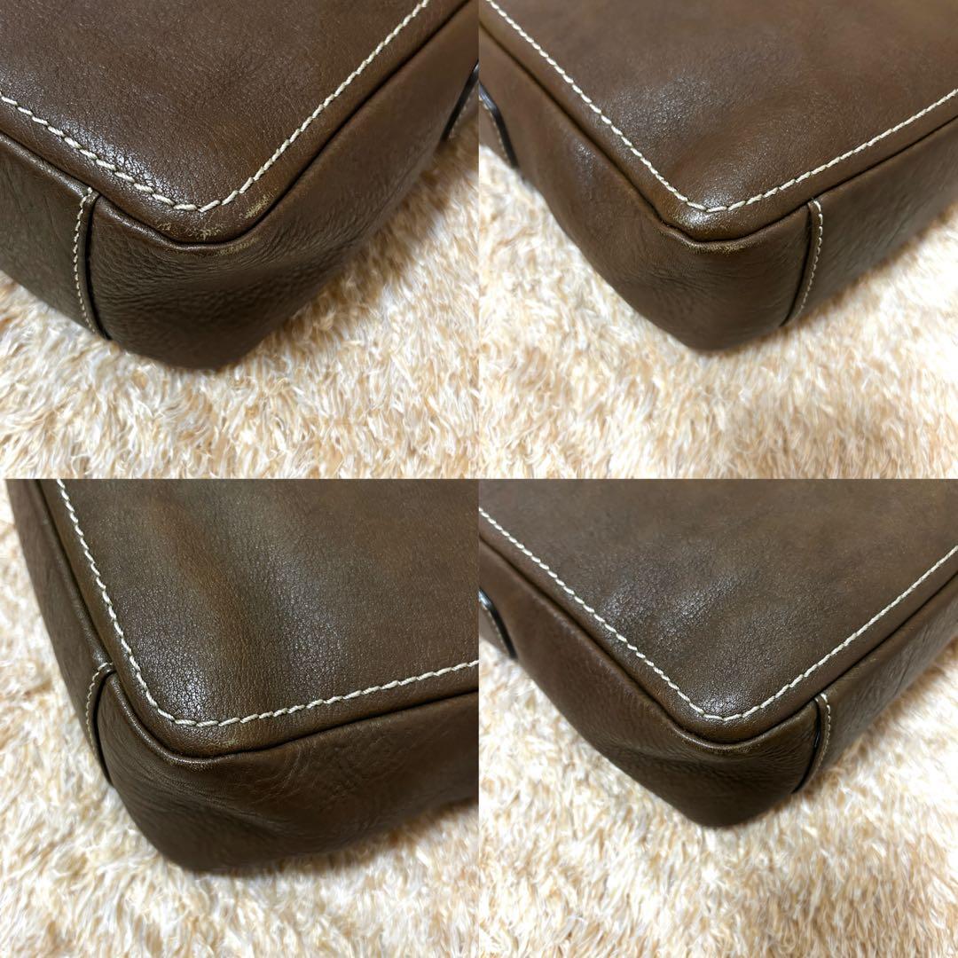 美品✨ 土屋鞄 ツチヤカバン トーンオイルヌメ ジップトップショルダーバッグ