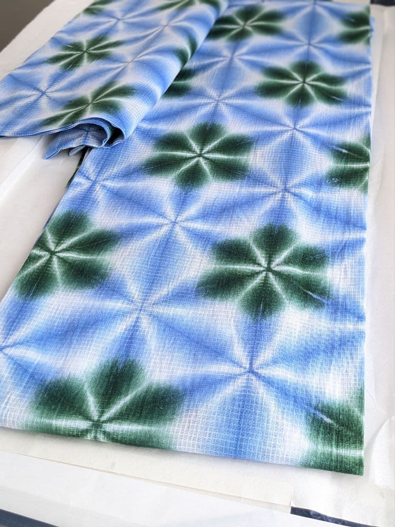 藤井絞綿麻紅梅高級浴衣