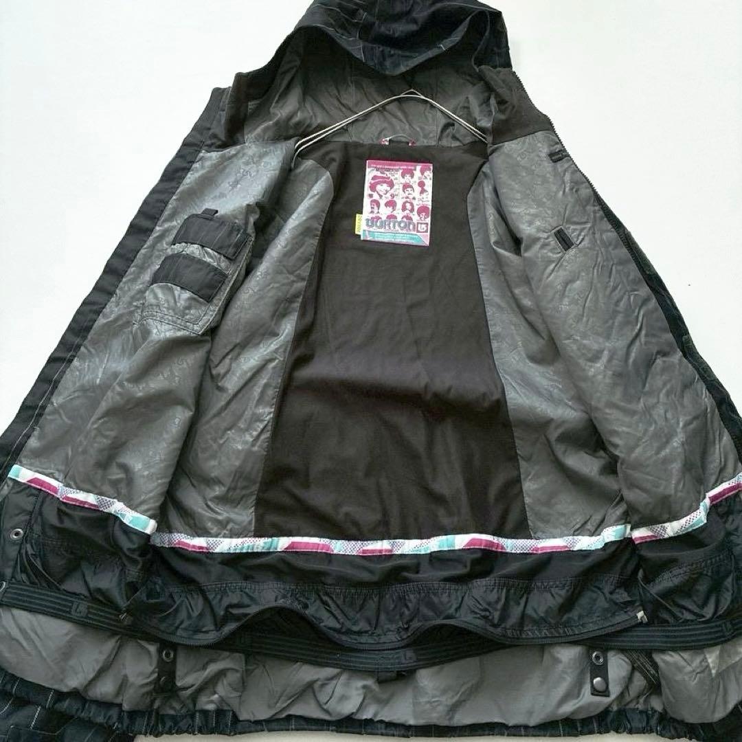 【高機能】BURTON スノボジャケット L DRYRIDE 黒 ストライプ