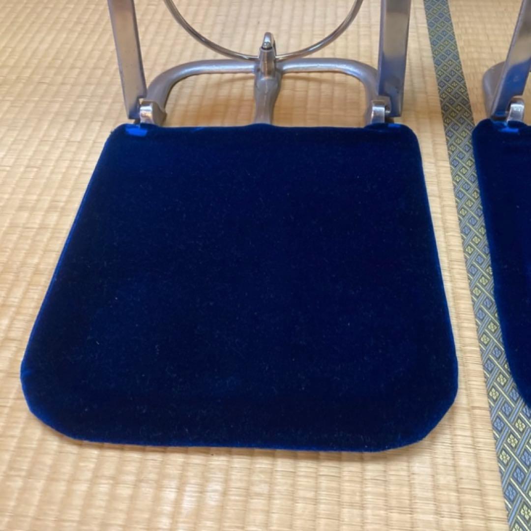 座椅子 チェア 背もたれ 折り畳み 別珍 青 2脚 和室 旅館 昭和 レトロ