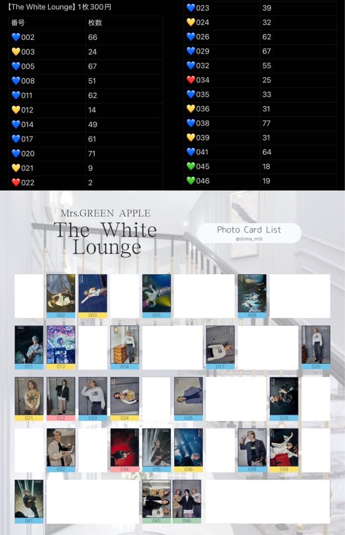 Mrs. GREEN APPLE フォトカード