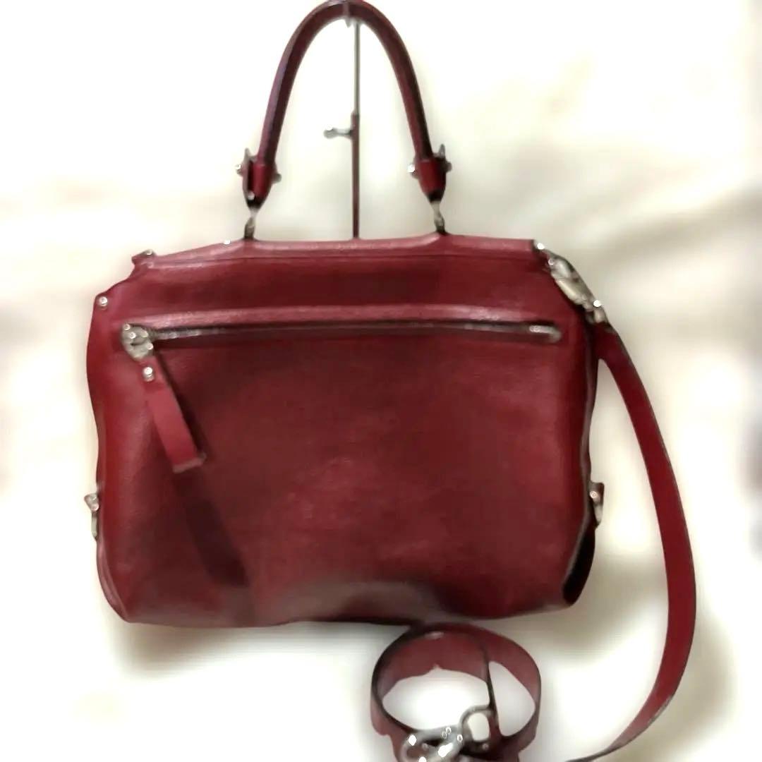 【フェラガモ・ソフィア】ガンチーニツーウェイ 深めの赤✨美品✨突撃セール開催♡