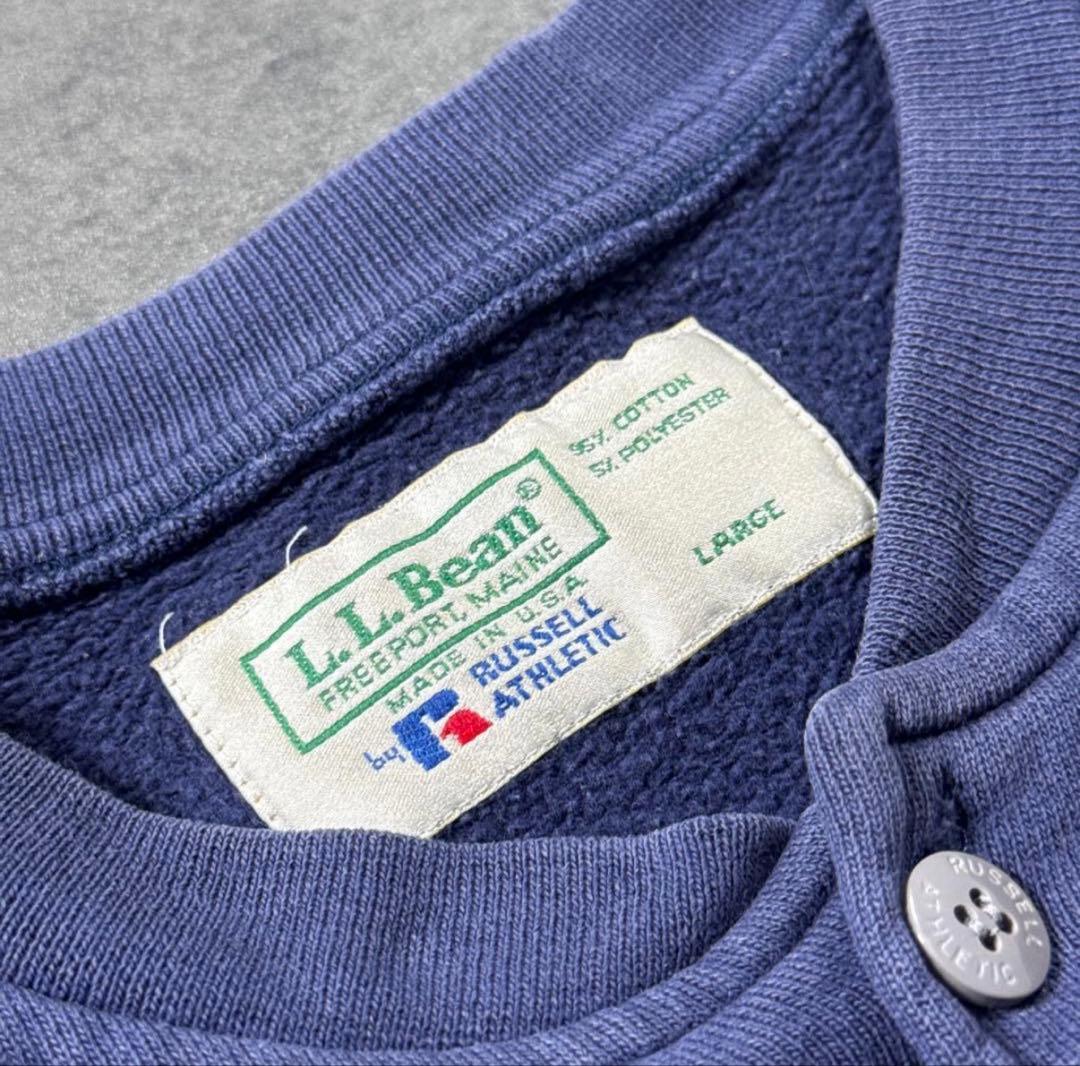 L.L.Bean × Russell 90s ヘンリーネック スウェット 古着