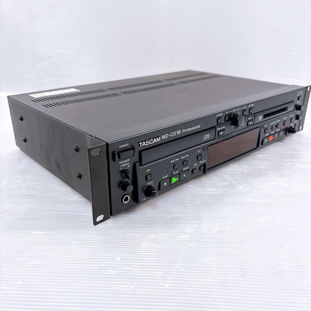【極美品】TASCAM 業務用CDプレーヤー MD-CD1B MDプレーヤー