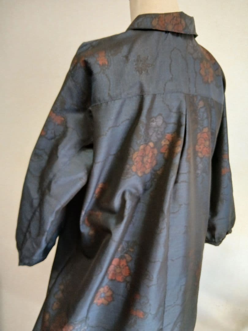 着物リメイク★本場大島紬反物から★ワンピース★&ポシェット