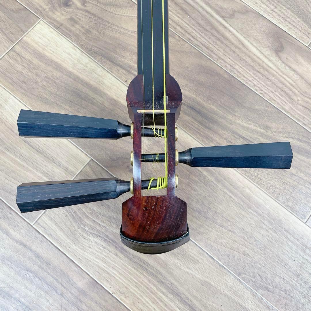 津軽三味線 太棹 一本溝 子持ち 綾杉胴 紅木 和楽器