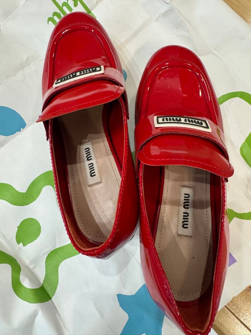 miumiu ローファー RED【あやぽにょ様】