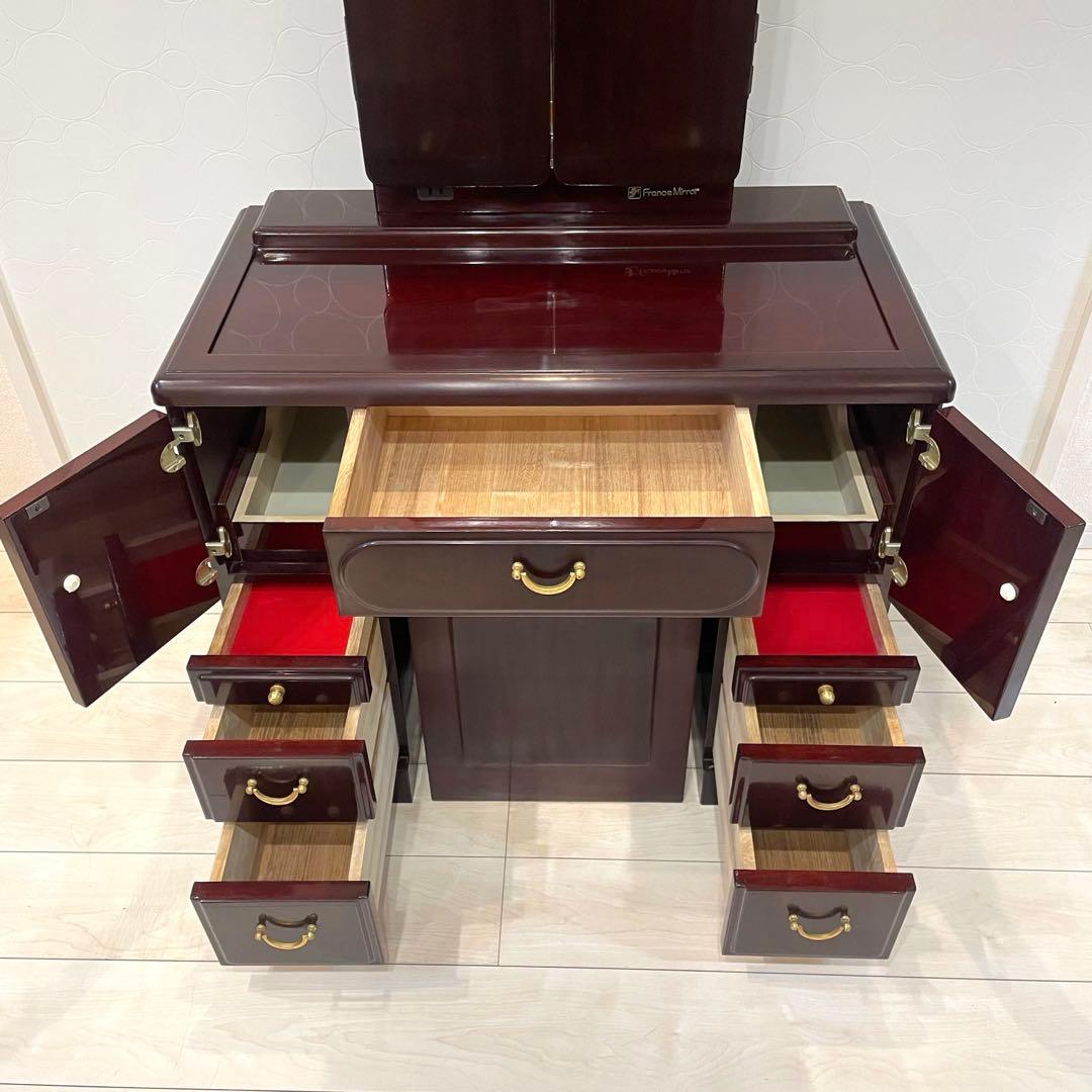 【フランスミラー】三面鏡ドレッサー 化粧台 ドレッサー 鏡台のみ（椅子は別出品）