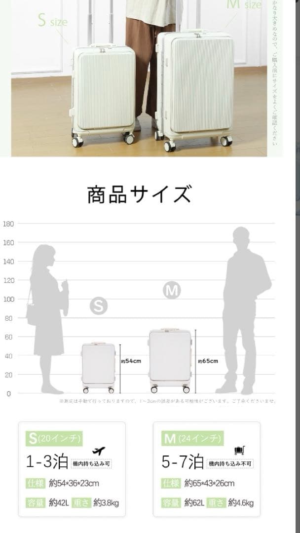 B4U スーツケース黒　M