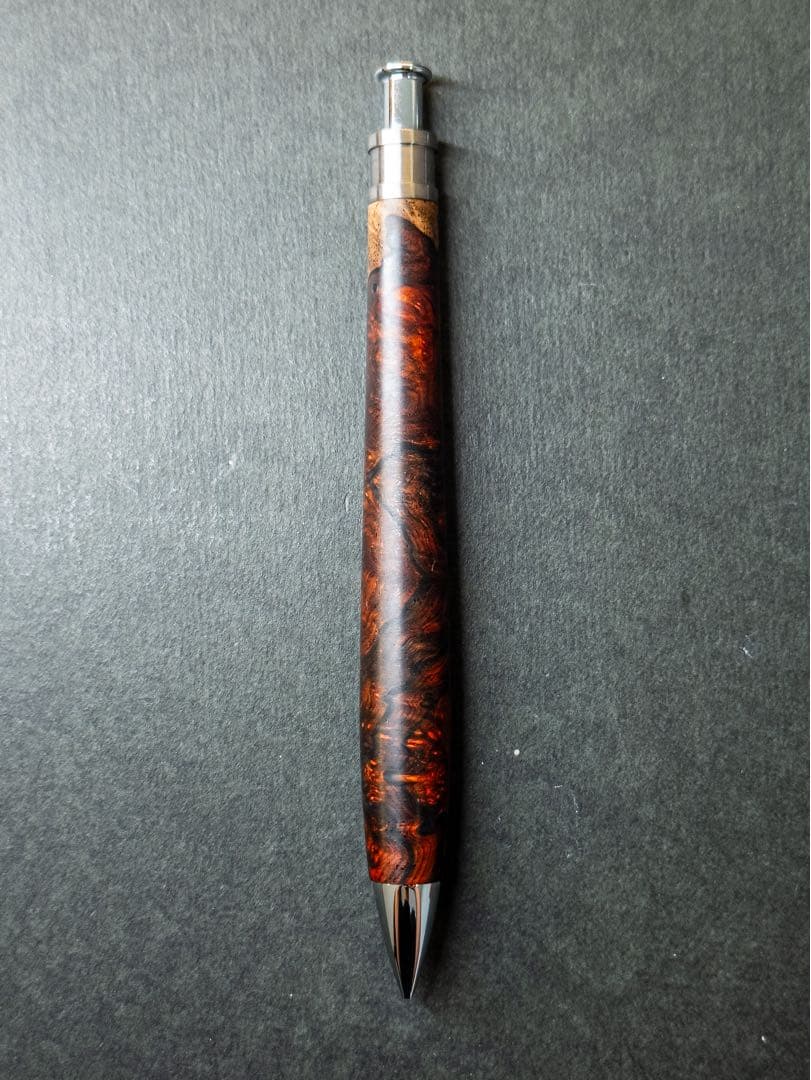 工房 楔 ココボロ 瘤 杢 ペンシル 楔 木軸 シャーペン 固定式口金 付き