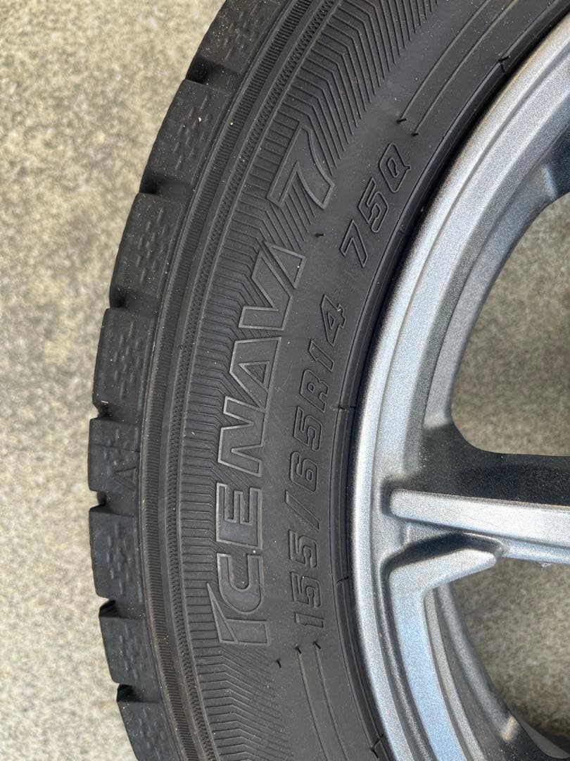 スタッドレスタイヤ・ホイールセット 155/63R14 75Q 4本セット