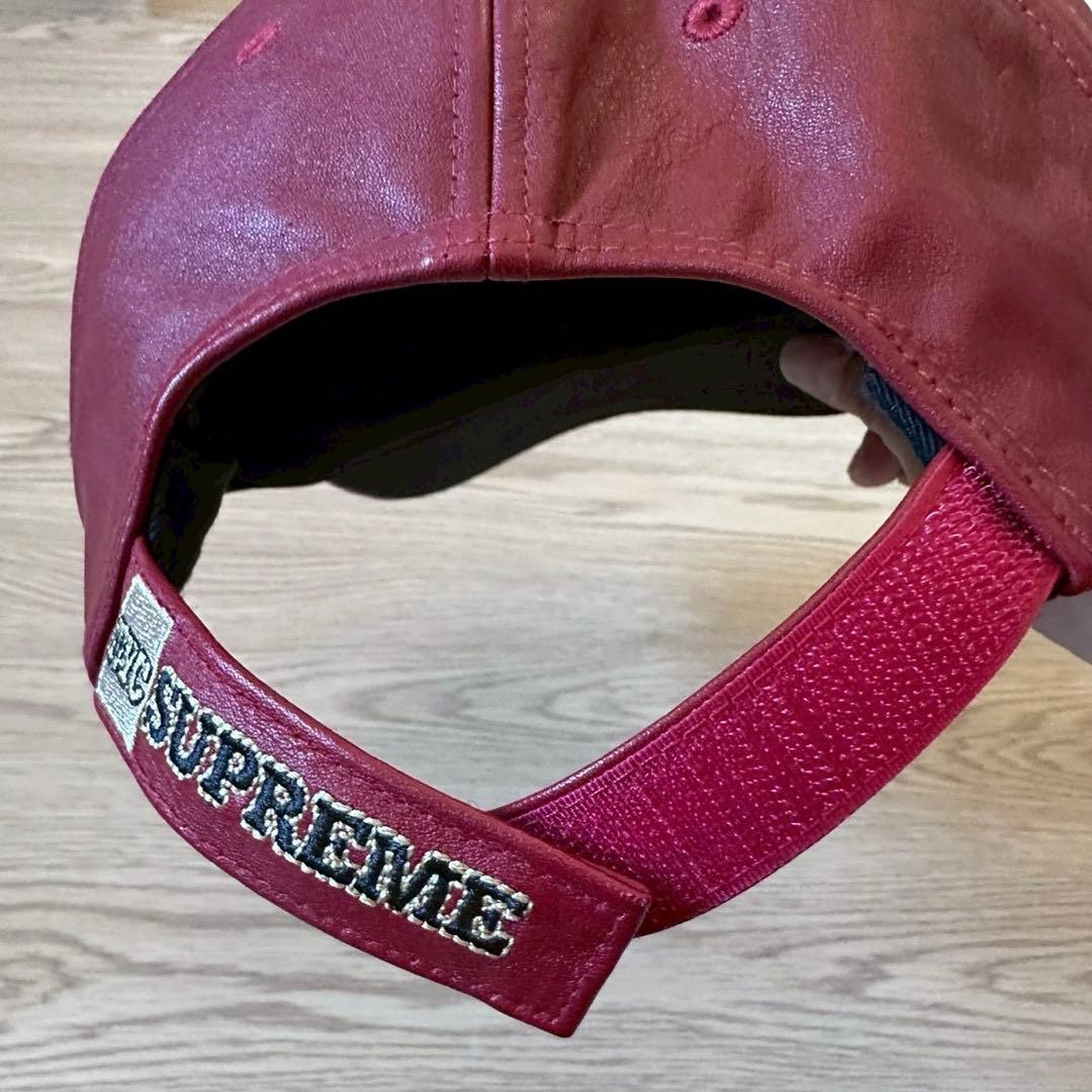 帽子 Supreme New York Leather 6-Panel Red
