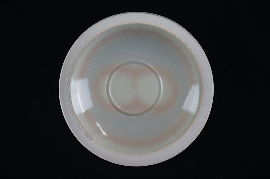 平安 京焼 手塚桐鳳 仁清写 竹絵付 竹形耳付 水指 共箱 茶道具