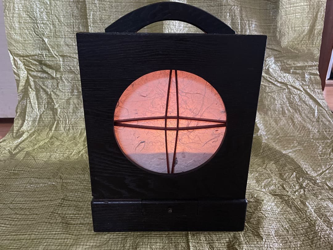 有明行灯　古民具 骨董　行燈　行灯　和紙と蝋燭のおまけ付き