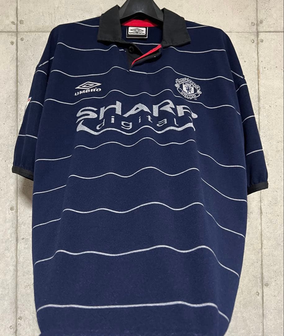 【極美品！】99/00 マンチェスター・U ♯7 ベッカム【Mサイズ】パイル地