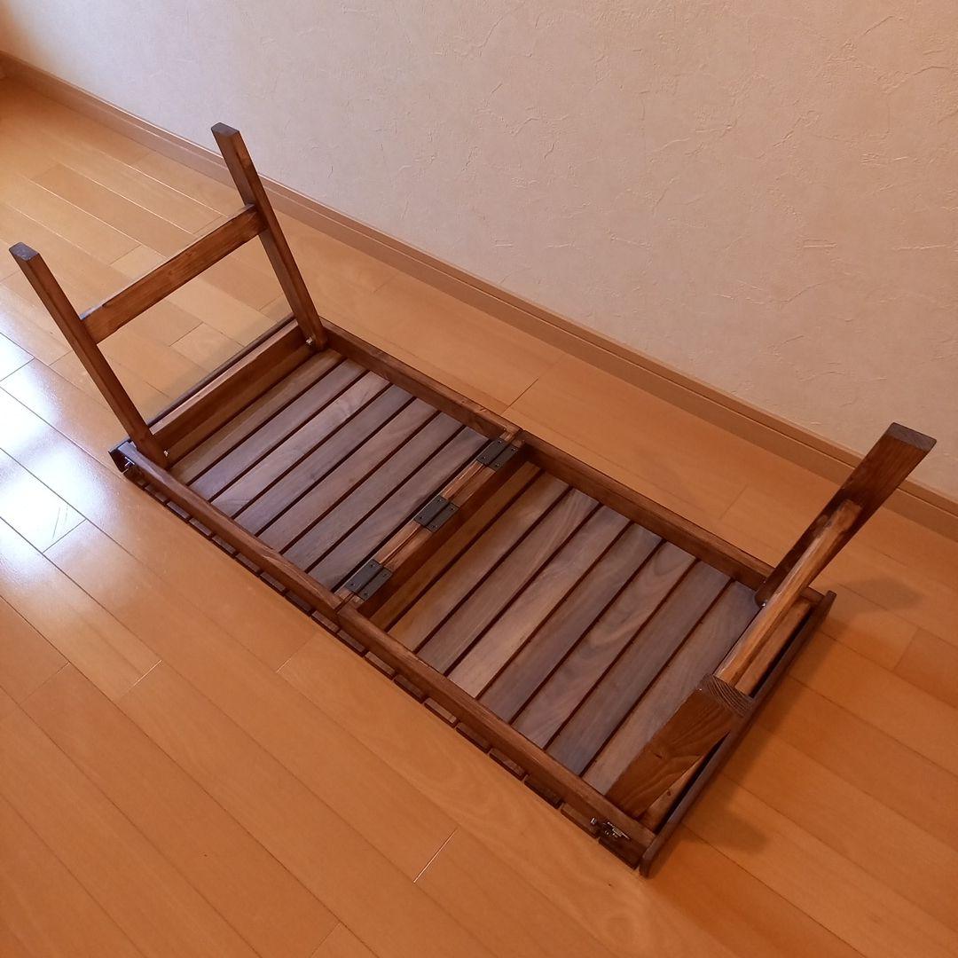 折りたたみテーブル天然無垢ウォルナット