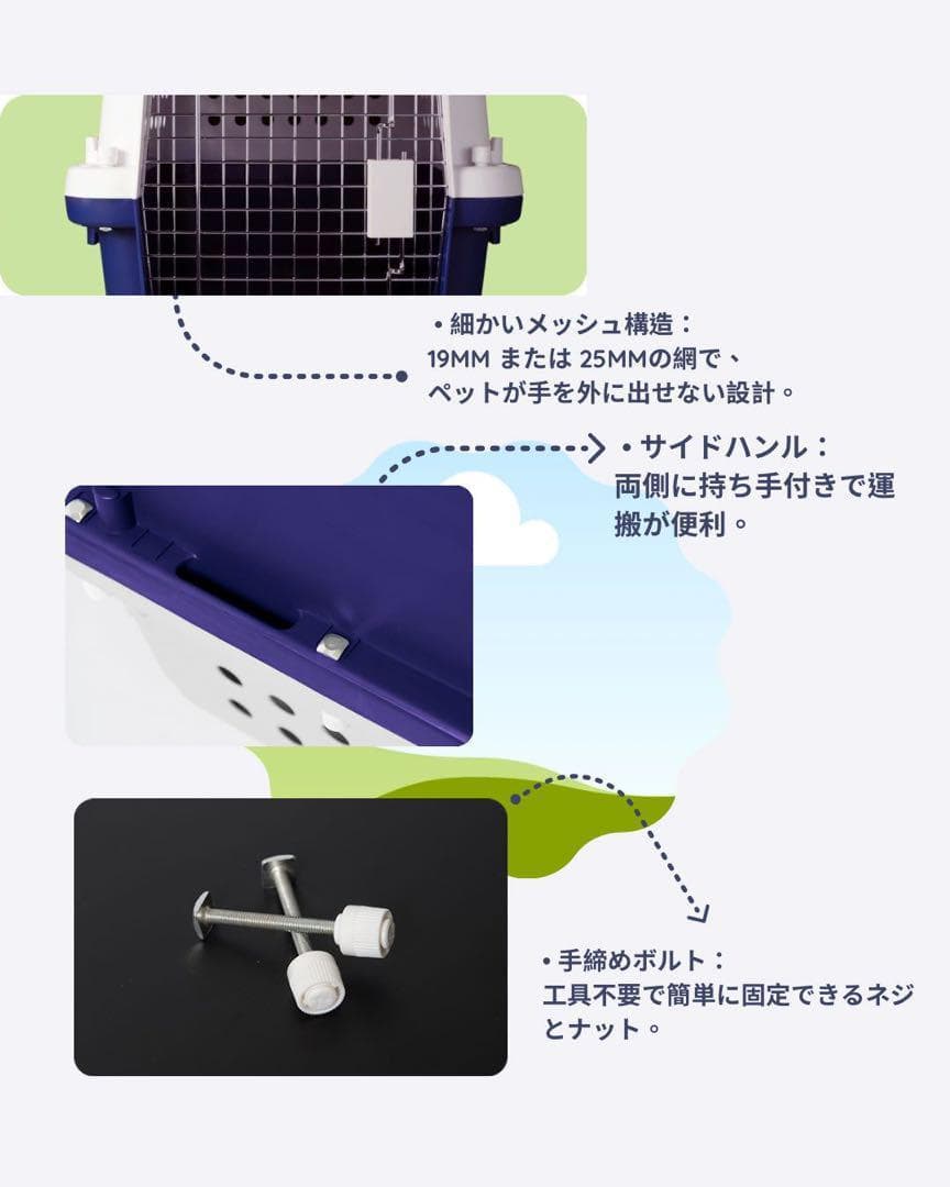 猫犬　ケージ クレート　ペットパレス BB75 移住　お出かけ 輸送