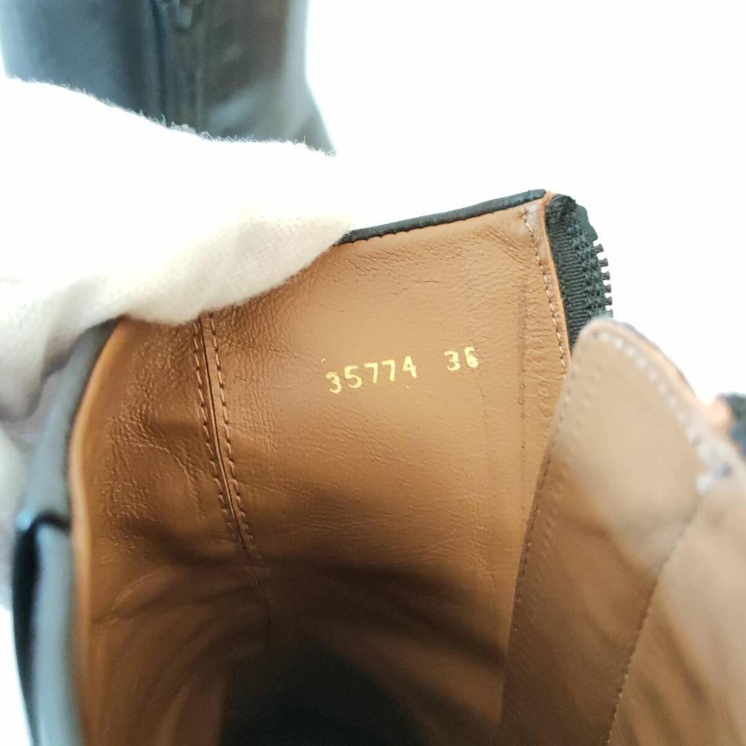 美品 アンスクリア INSCRIRE レザーブーツ ショートブーツ レディース