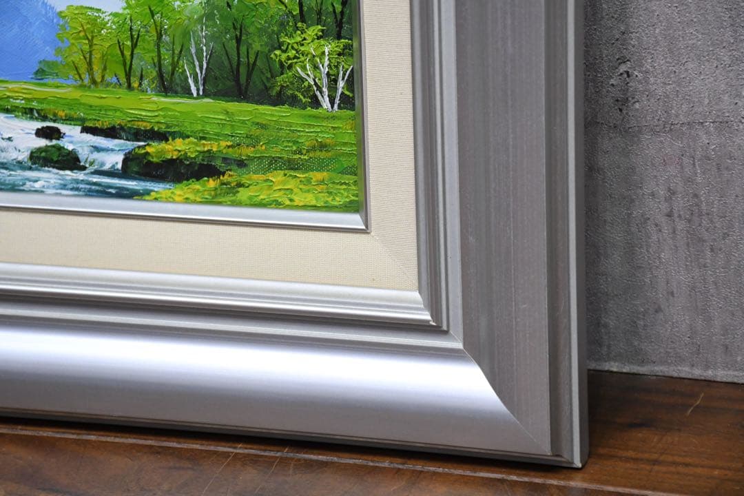 EHK85 真作保証 工藤昭重 北アルプス SM号 油彩画 額装 肉筆 風景画