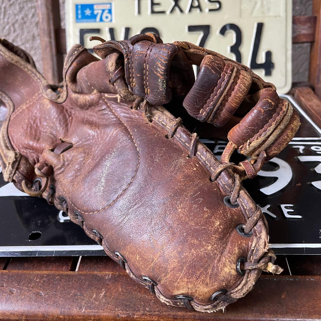 貴重40s〜50s OLDアメリカアンティーク野球グローブUSAヴィンテージ雑貨