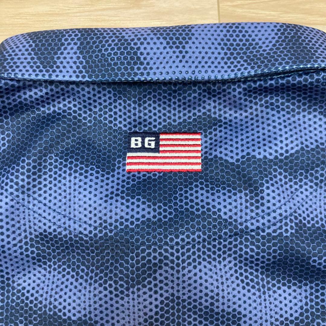 ゴ*ン様 BRIEFING ポロシャツ メンズ カモフラ柄 企業ロゴ入