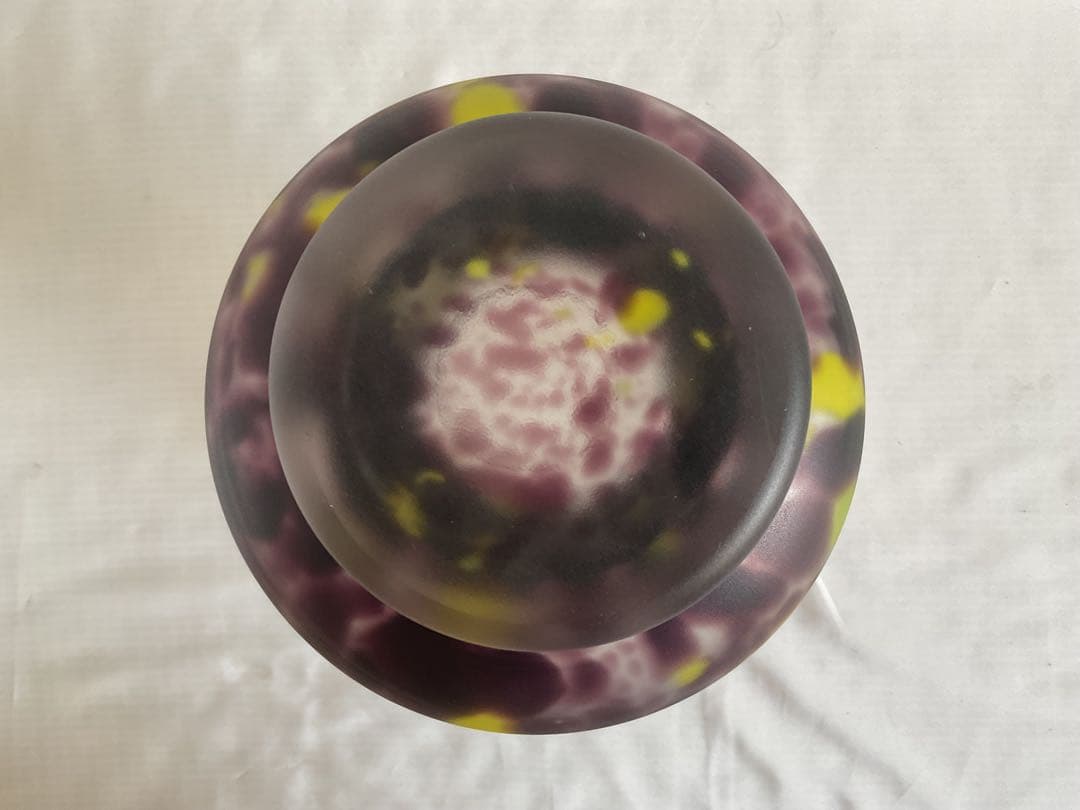 藤田喬平「美しいガラス花瓶」昭和30年代作品(供箱入り)