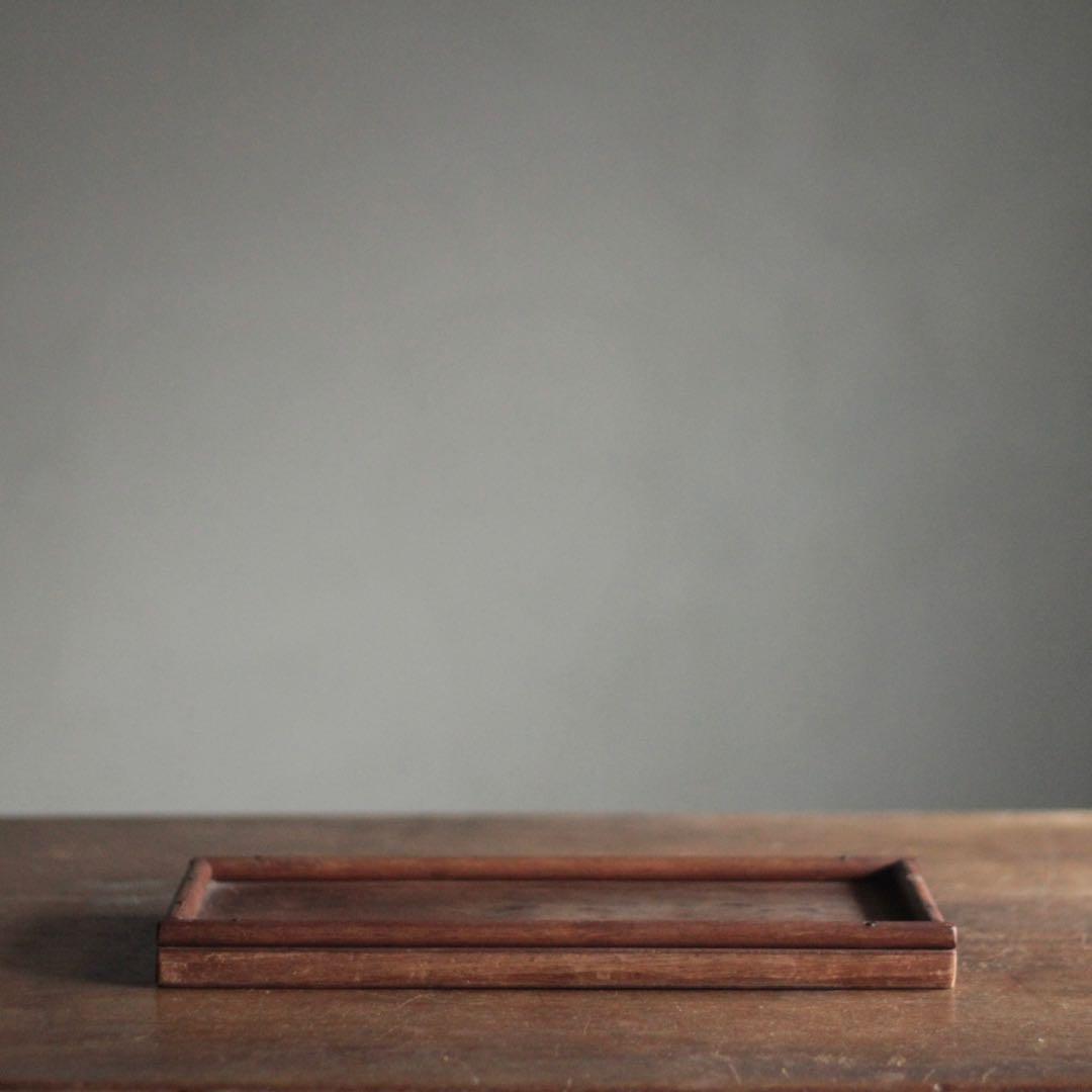 佳き木肌 木の トレイ トレー 古道具 アンティーク 煎茶道具 煎茶盆 独酌盆