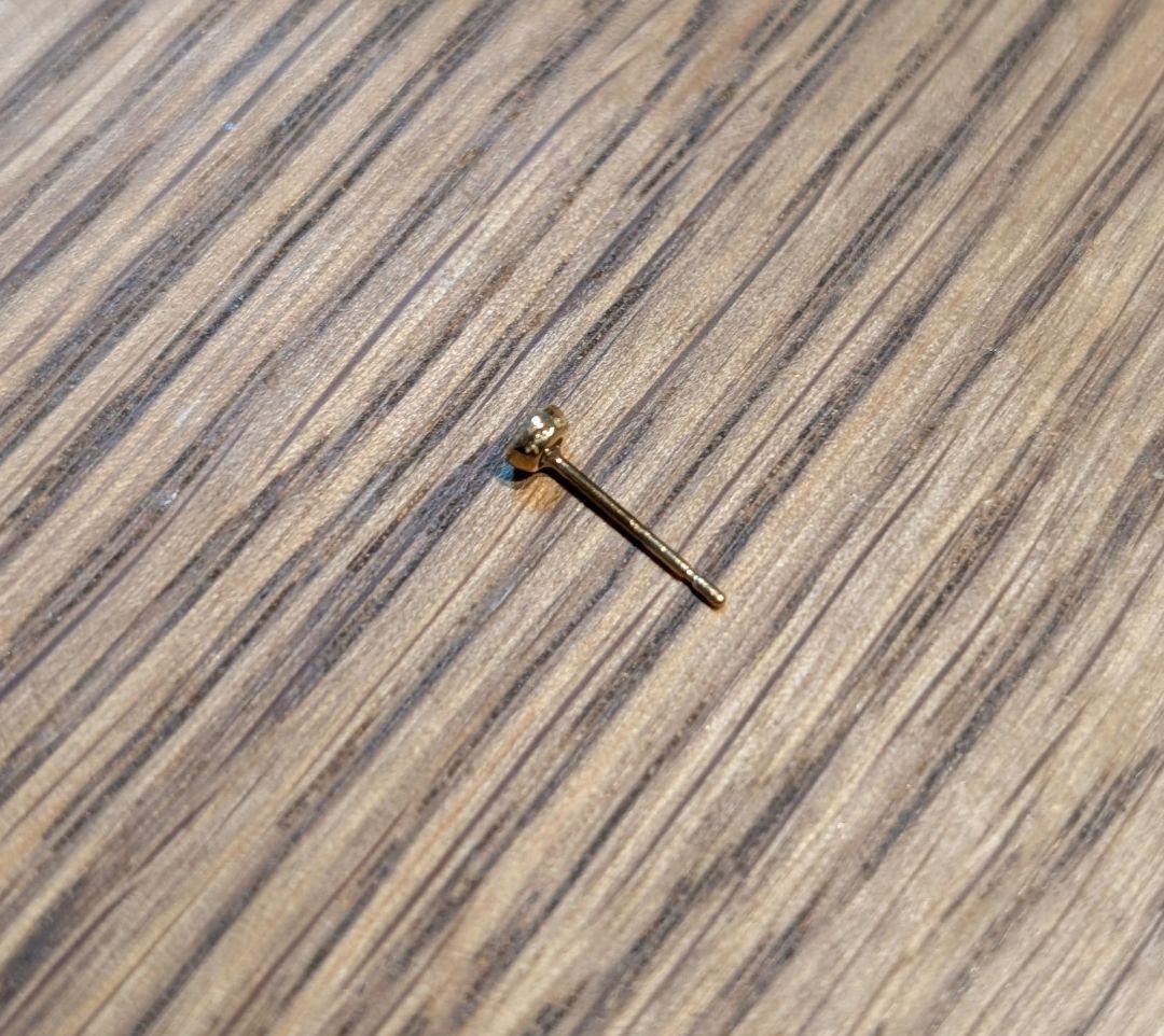 ageteアガット　K18ダイヤモンドピアス　片耳のみ