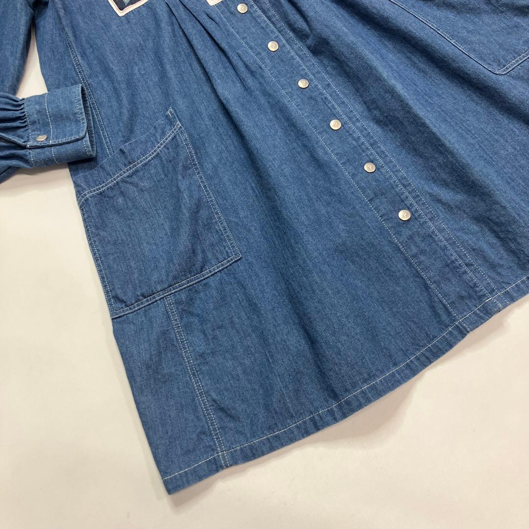 【美品】ピンクハウス ワッペン使い ソフトデニムワンピース/2021年