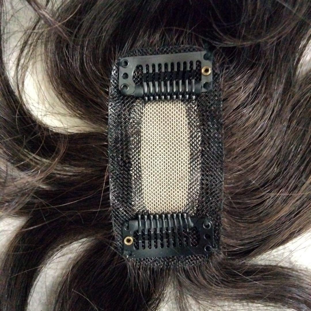 部分ウィッグつむじタイプ　人工皮膚　人毛100％