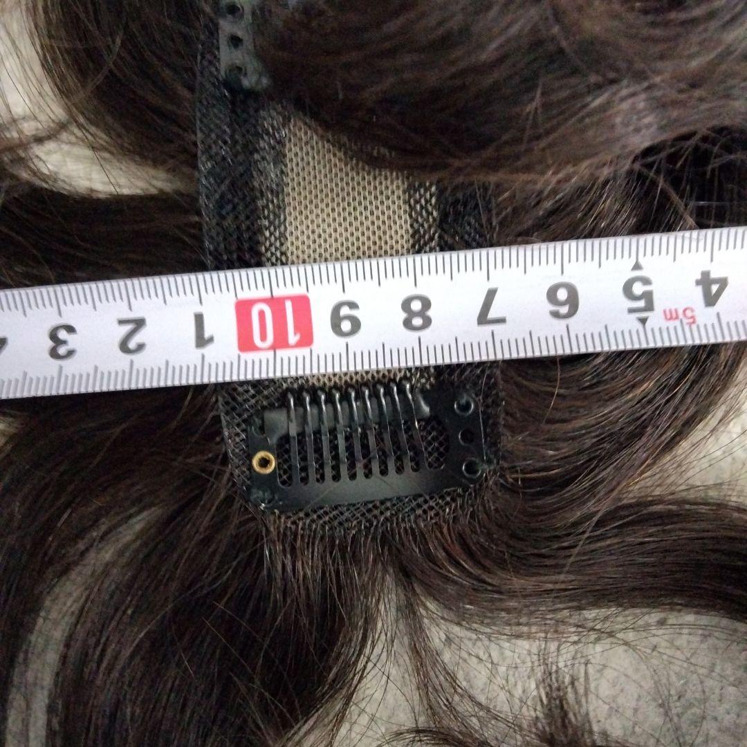 部分ウィッグつむじタイプ　人工皮膚　人毛100％