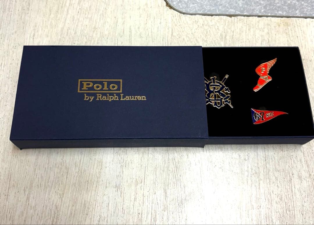 POLO RALPH LAUREN 3点セット　ピンバッジセット＋扇子+風呂敷