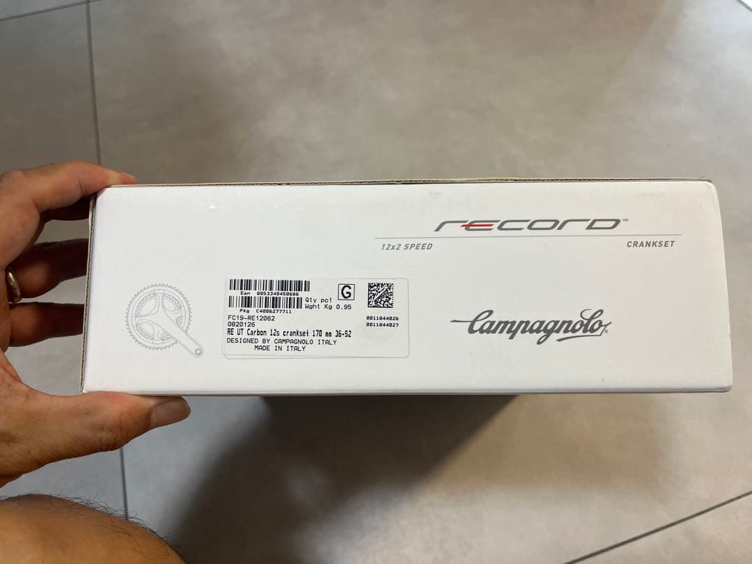 新品【カンパニョーロ】レコード12s クランク（170㎜ 36×52）