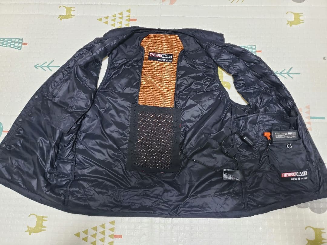 THERMOCRAFT ダウンベスト+電熱パッド+バッテリー+充電器
