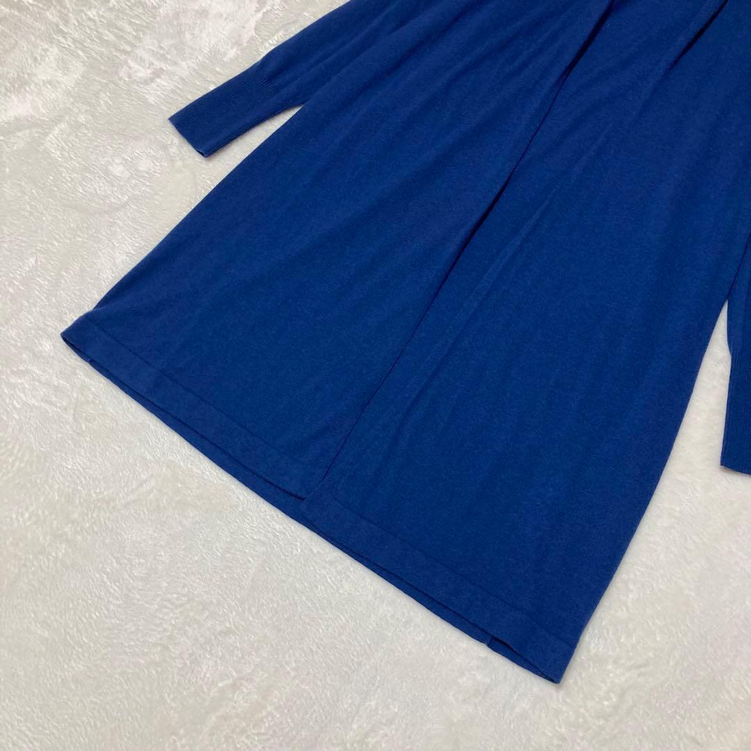 DAMA カシミヤ100 セットアップ 青 ロングカーディガン ワンピース M