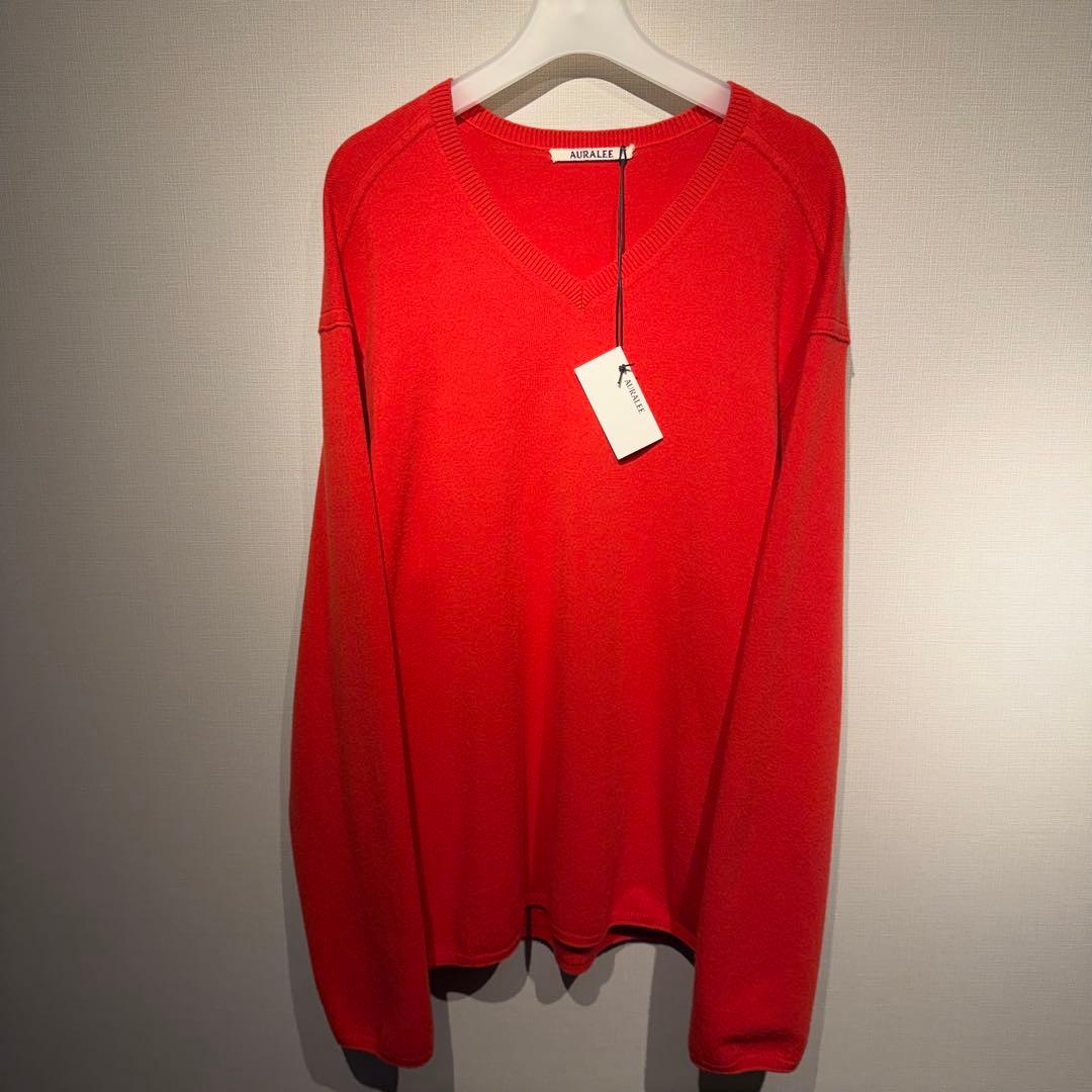 23AW AURALEE FELTED WOOL KNIT P/O 4 タグ付