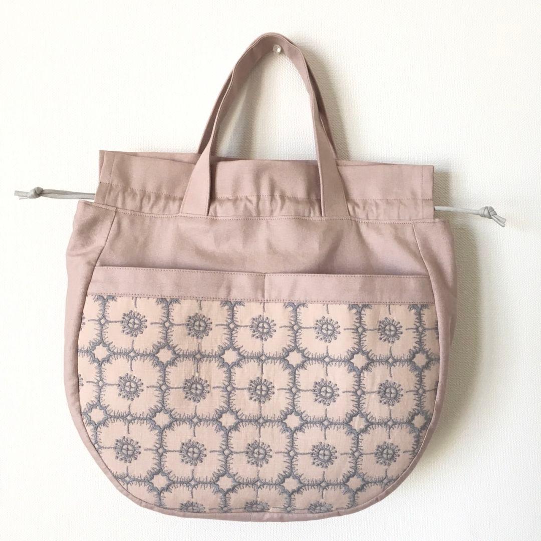 ハンドメイド ミナペルホネン しずくバッグ 巾着バッグ anemone