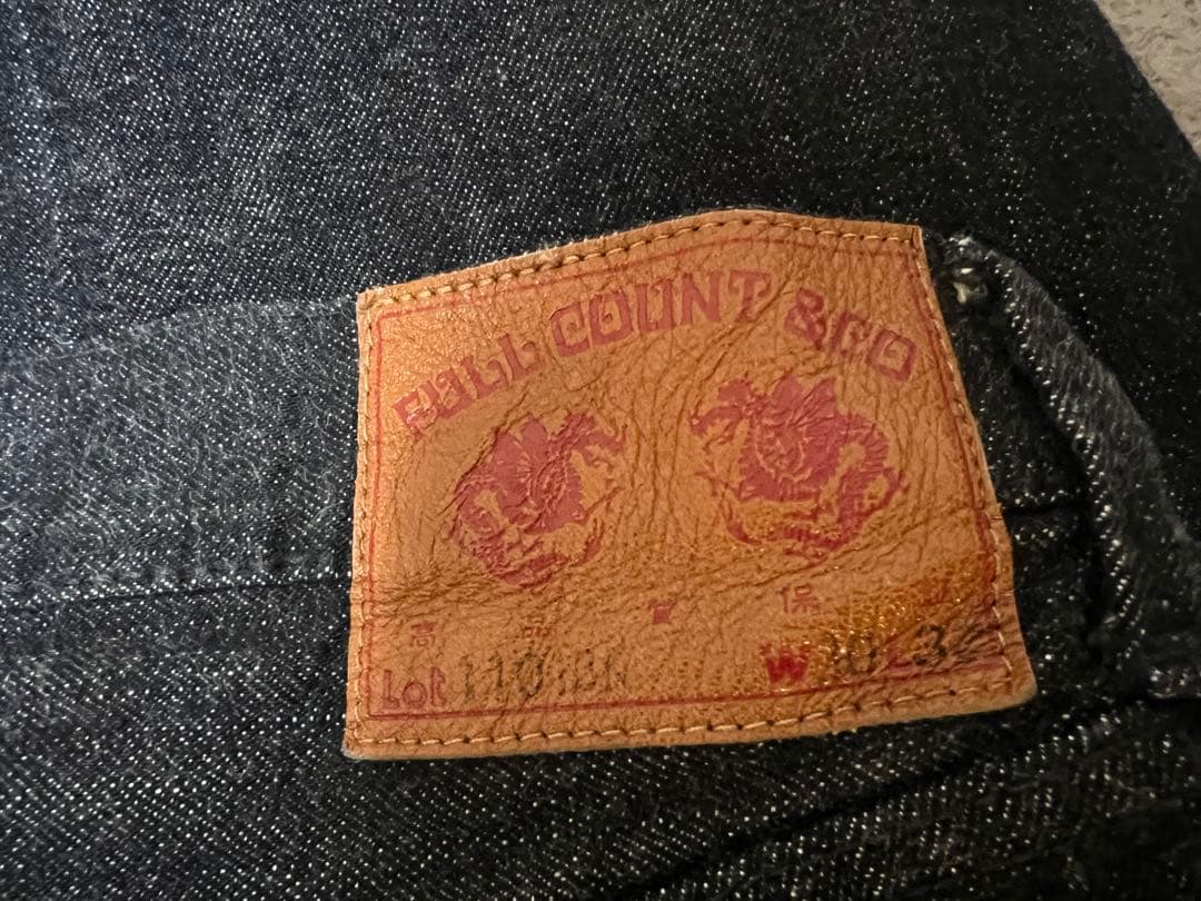 【極上品】フルカウント 1101BK W30 ブラックデニム セルビッチ