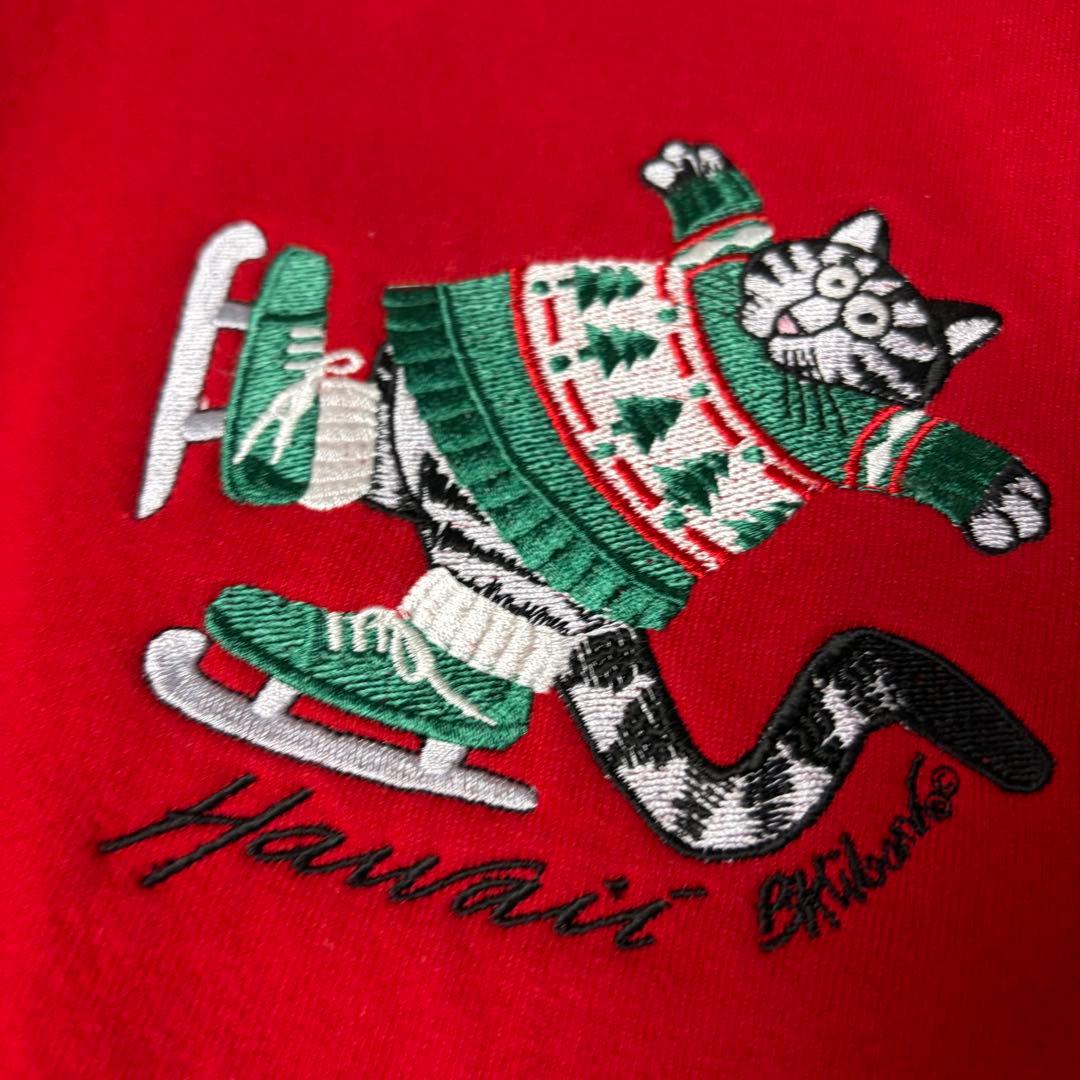 USA製 CRAZY SHIRTS 刺繍 クリバンキャット スケート スウェット