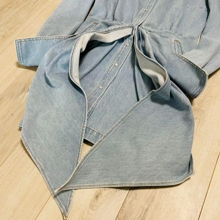 新品 タグ付き ワンピース デニムワンピース デニム レース