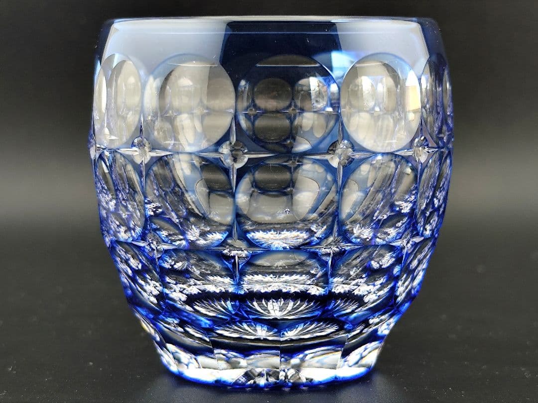 定価23100円☆未使用美品 鍋谷聰 冷酒杯 紫陽花（切子 江戸切子 薩摩切子）