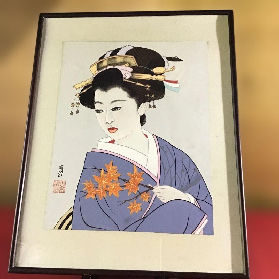 美人画　関谷精　真筆　　　　G 3