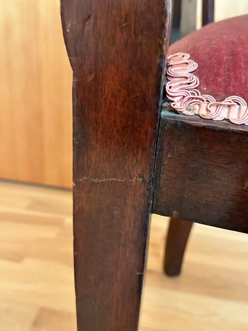 英国アンティーク ドール用イス◆マホガニー製 チェア