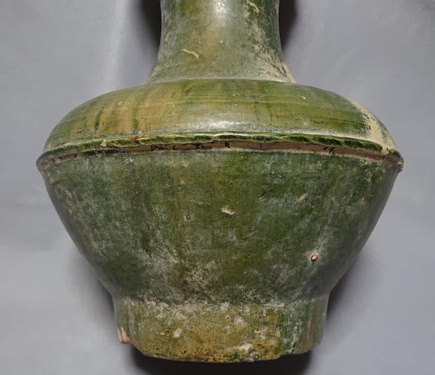 コレクター収集品　東漢時代　緑釉　大壷（31cm）