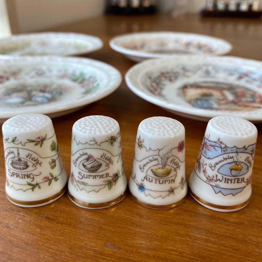 ロイヤルドルトン ブランブリーヘッジ コースター　小皿　シンブル　四季シリーズ