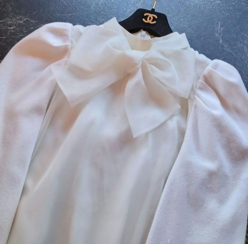 CELFORD セルフォード ニットコンビオーガンジーブラウス