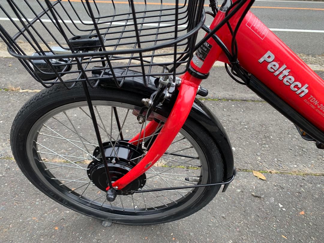 【即乘】送料無料 Peltech折り畳み電動アシスト自転車20インチ 動作確認済