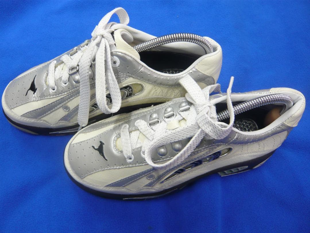 ABS ボウリングシューズ NV-4 ホワイト/シルバー 25.5cm 美品！